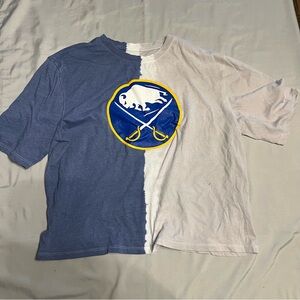 NHL Buffalo Sabres Blue and White Split Dye Tee